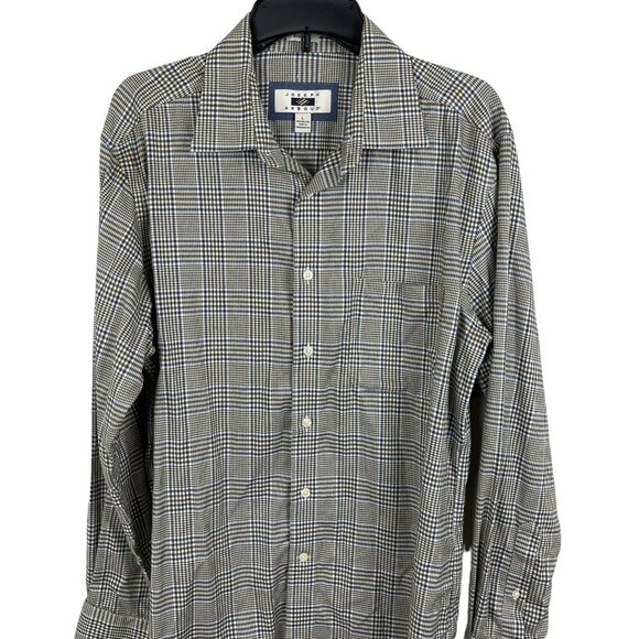 Joseph Abboud Mens Plaid Long Sleeve Button-Up Shirt Size L Cotton - Picture 6 of 6